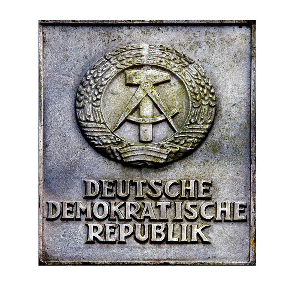 Emblem of the German Democratic Republic on white background