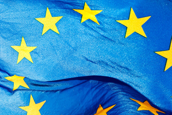 Fragment of the flag of the European Union