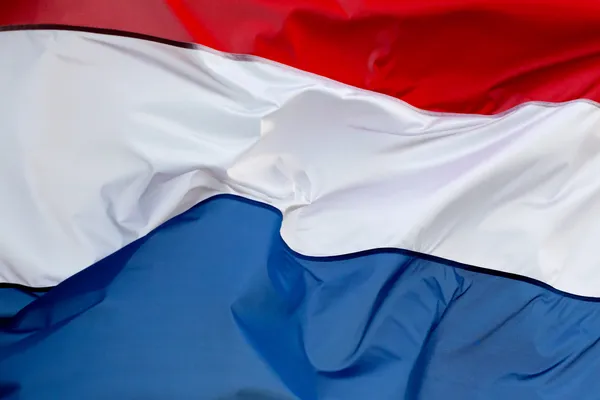 Dutch flag in the wind — Zdjęcie stockowe