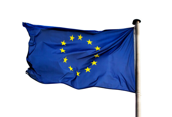 Flag of European Union on white background