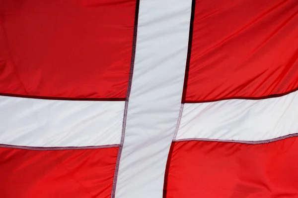 Fragment van de vlag van Denemarken — Stockfoto