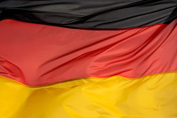 German flag in the wind — Stock Photo, Image