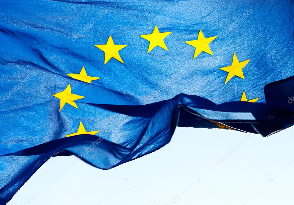 The fragment of the flag of the European Union