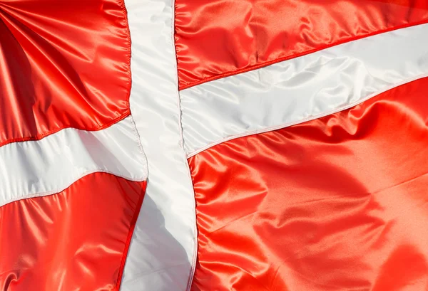 Flag of Denmark in the sunshine — Stock Photo, Image