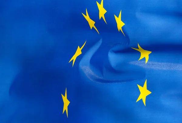 Fragmento de bandeira da União Europeia ao sol — Fotografia de Stock