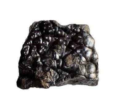 Mineral hematite on a white background clipart
