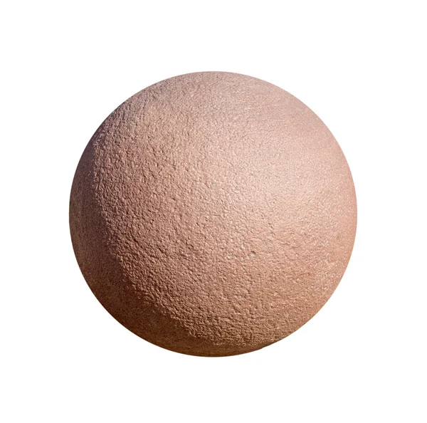 Каменный шар на белом фоне — стоковое фото