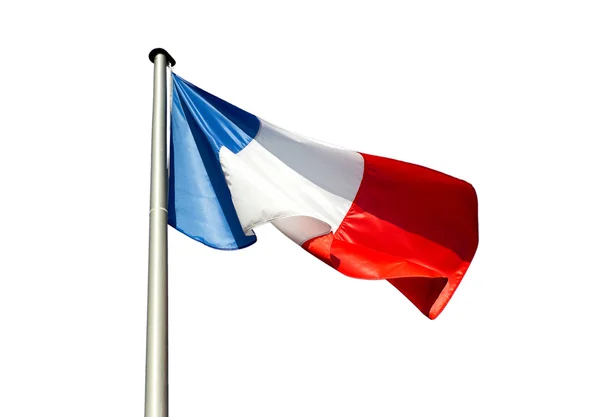 Frankreich Flagge auf weißem Hintergrund — Stockfoto