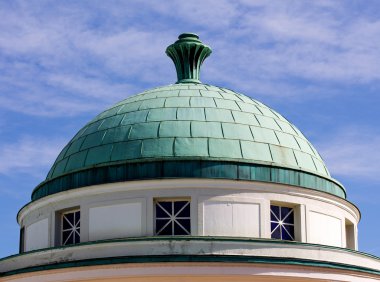 The dome roof against the sky