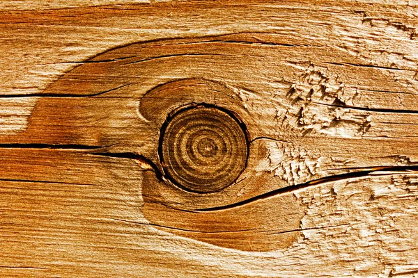 Texture of wooden surface with and knot — Stock Photo, Image