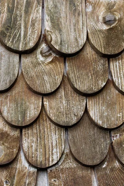 Wooden tiles on the roof of house — Stock Photo, Image