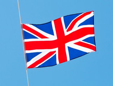 Rüzgar gökyüzü karşı İngiliz bayrağı