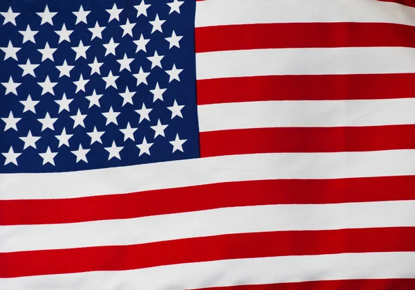 American flag in the wind against sky — Stock Photo, Image