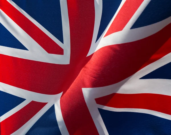 Fragment of the British flag in wind — Stock Photo, Image