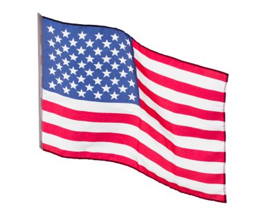 beyaz zemin üzerinde Rüzgar Amerikan bayrağı