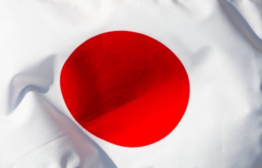 bir Japon bayrağı yakın çekim