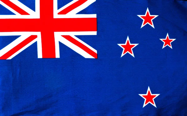 Flaga Nowej Zelandii z bliska — Zdjęcie stockowe