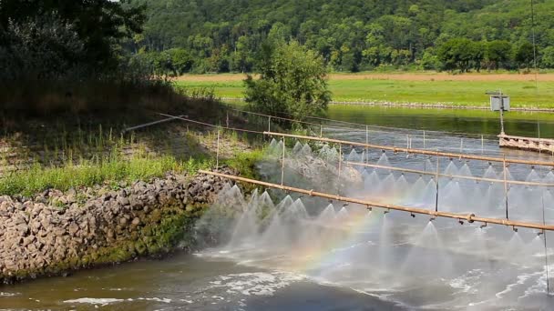 Spray system chłodzenia w elektrowni jądrowej — Wideo stockowe