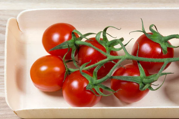 Tomates na caixa de embalagem — Fotografia de Stock