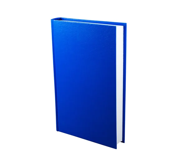 Libro blu isolato su sfondo bianco — Foto Stock