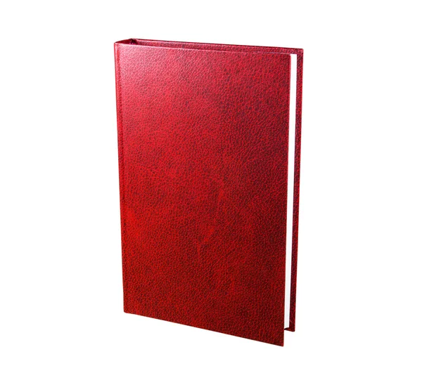 Livro vermelho isolado no fundo branco — Fotografia de Stock