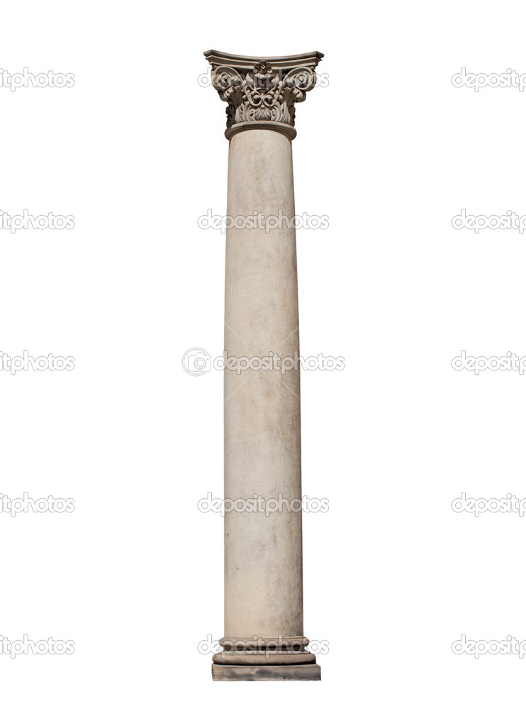  Column isolated on white background 