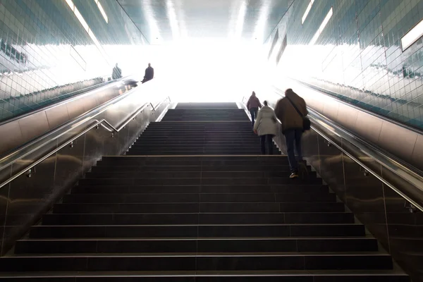 A metró, a hamburg város lépcsők — Stock Fotó