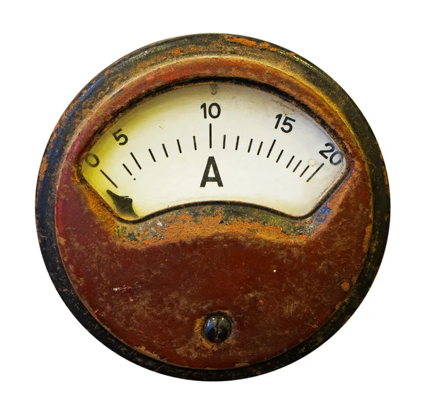 Old meter on white background — Stock Photo, Image