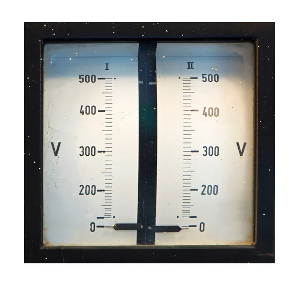 Oude meter geïsoleerd op een witte achtergrond — Stockfoto