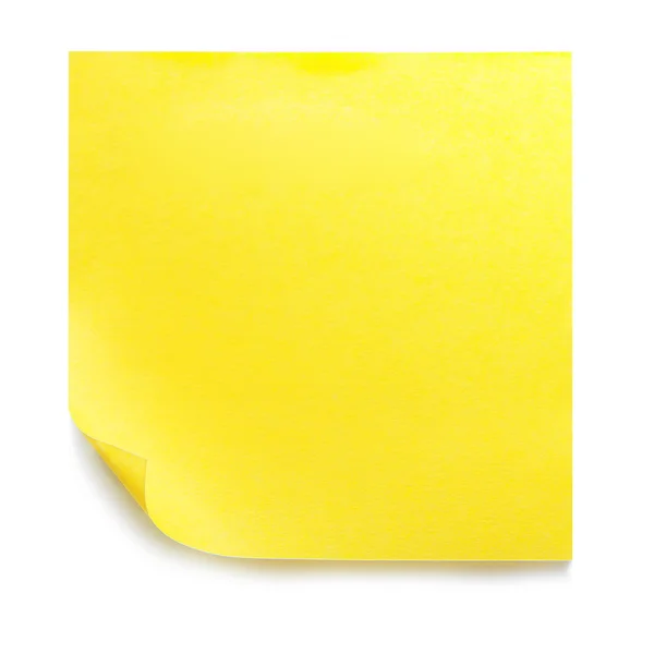 Nota bastone giallo isolato — Foto Stock