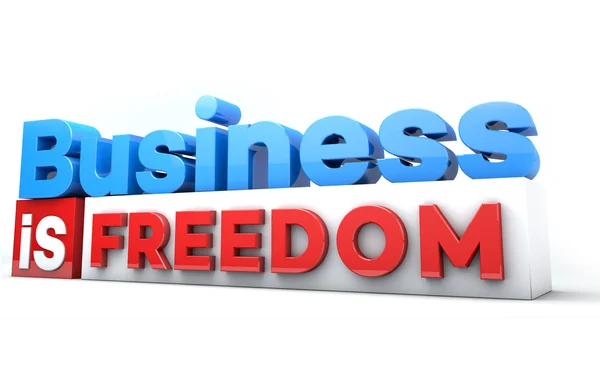 3D words Business is — Stock Photo, Image