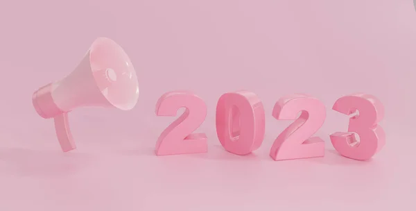 Realistic 3d megaphone announce,marketing sale news promotion concept,megaphone alert and announcement,isolated on pink background,cartoon minimal style,banner header panoramic,3D render illustration