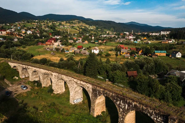 Largest Oldest Viaduct Ukraine Brick Old Railway Bridge Non Functioning — Foto Stock
