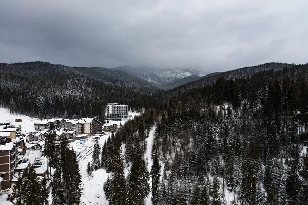 Bukovel Ucrânia Fevereiro 2022 Bukovel Hotéis Inverno Hotéis Nas Montanhas — Fotografia de Stock