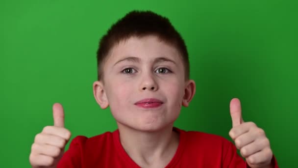 Niño Pone Una Placa Los Dientes Alineación Cuidado Los Dientes — Vídeo de stock