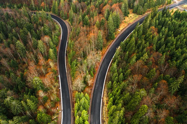 Caminos Ucranianos Las Montañas Serpentinas Caminos Bosques Vistas Las Montañas — Foto de Stock