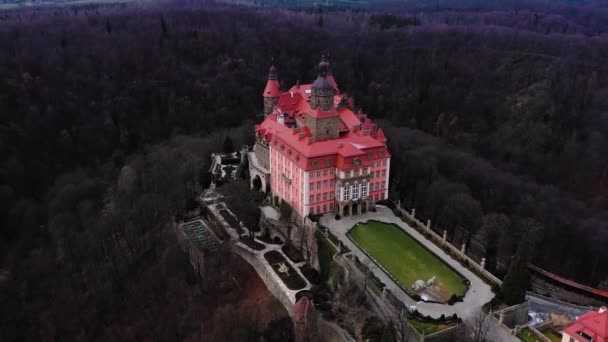 Walbrzych Polonya Ocak 2020 Polonya Şatosu Prensi Büyük Üçüncü Şehridir — Stok video