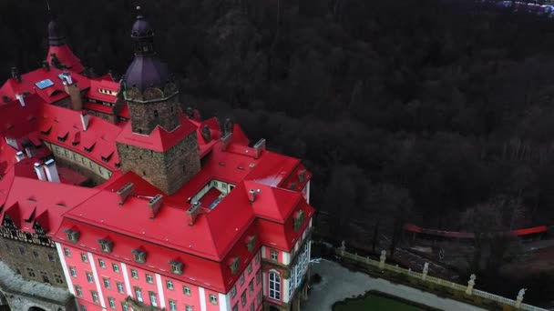 Walbrzych Polonia Enero 2020 Castillo Príncipe Polaco Tercero Más Grande — Vídeo de stock