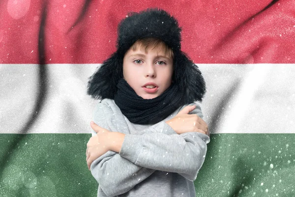 Hungary Gas Winter Crisis High Gas Tariffs Population European Schoolboy — Stock fotografie
