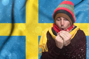 Cold winter and the consequences of gas sanctions, the consequences of the war in Ukraine, the shortage of gas and heat in Sweden, a man who is frozen warms himself with his warmth, Europeans have no warmth.