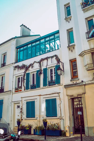 フランス 街や通りの建築物 美しい家や街 はがき — ストック写真