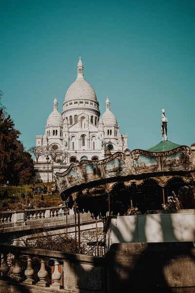 Paris Frankrike 2022 Sacr Coeur Basilika Solig Dag Montmartre — Stockfoto