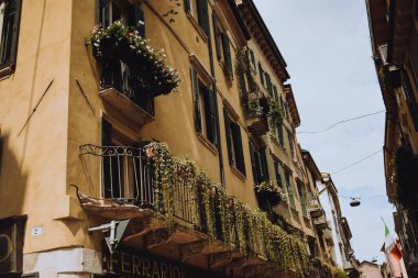 Streets of Verona Italy, empty city. Buildings and views. The beauty of the city