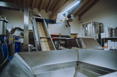 Zeytin yağı fabrikası. Fabrikası olan bir zeytin çiftliği. Zeytin yağı ve ambalaj makineleri