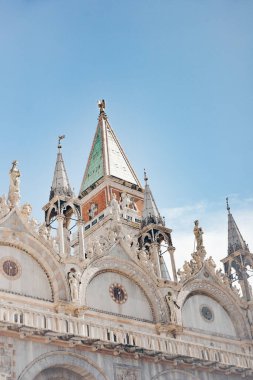 Italy. Venice. 09.07.2022 View of Basilica San Marco and Piazza San Marco in Venice, Italy. Architecture and landmarks of Venice.