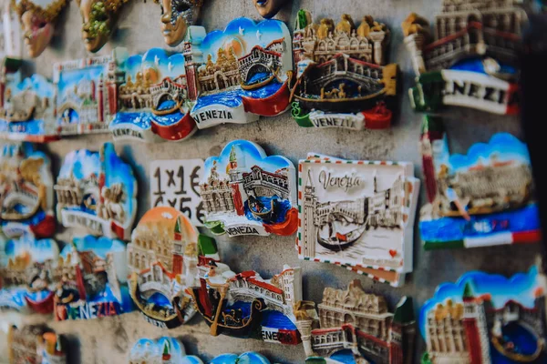 Italy Venice 2022 Venetian Magnets Shop City Traditions Souvenirs — Stock Fotó