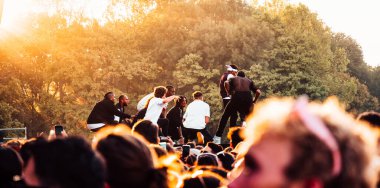 Hungary, Budapest, 12.08.2022 Les Twins perform at the festival on the main stage sziget festival