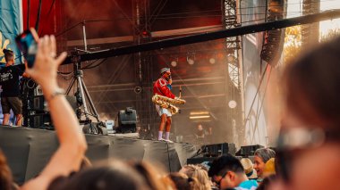 Hungary, Budapest, 12.08.2022  MEUTE perform at the festival on the main stage. sziget festival.