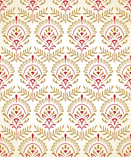 Traditional seamless wallpaper in gold — Stock Vector