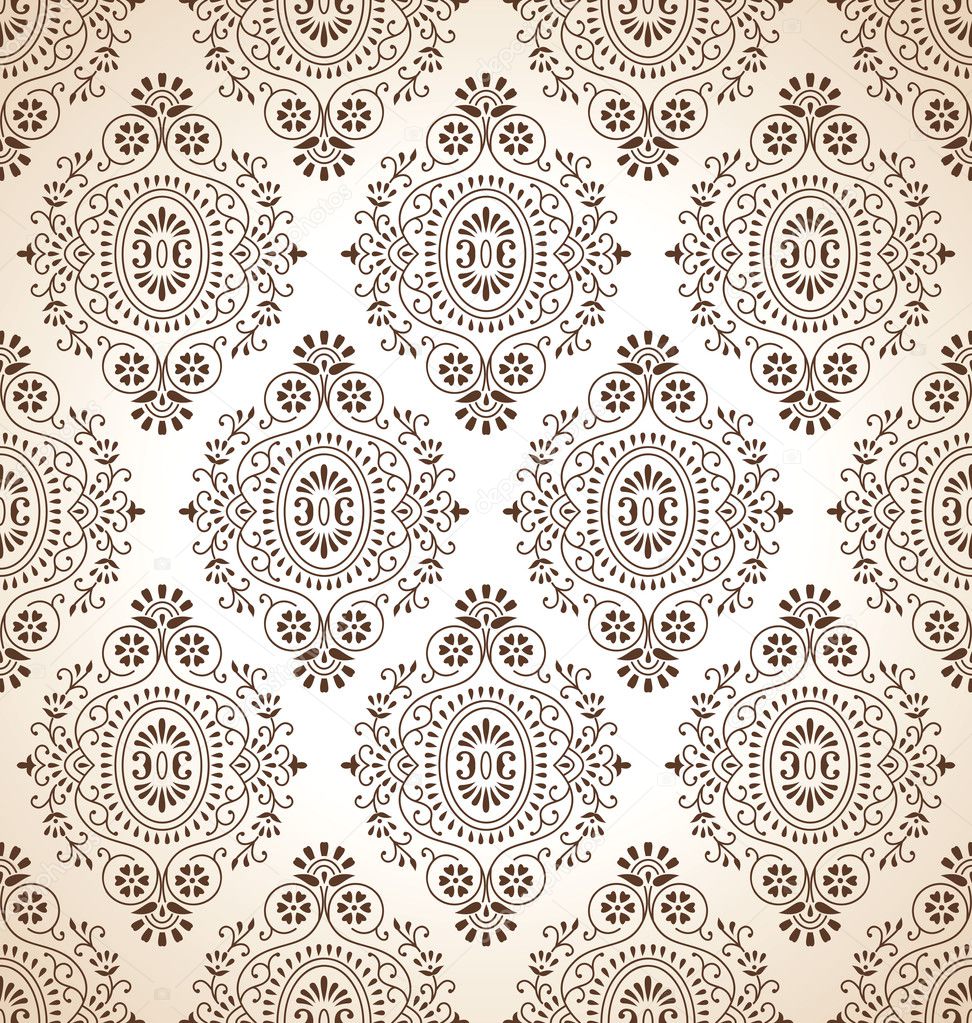 Traditional brown seamless wallpaper